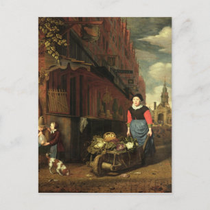 Dutch Genre Scene, 1668 Postcard