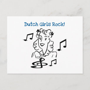 Dutch Girls Rock Postcard