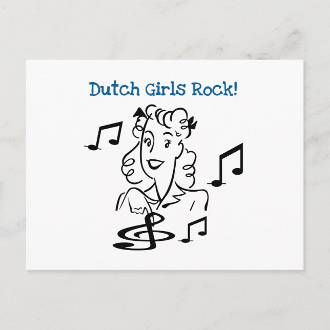 Dutch Girls Rock Postcard (Front)