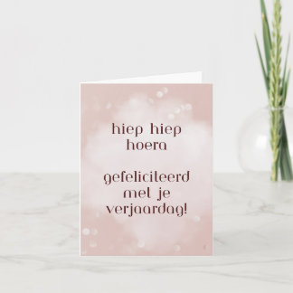 Dutch Happy Birthday  Card