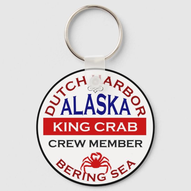 Dutch Harbor Alaskan King Crab Crew Member Key Ring (Front)