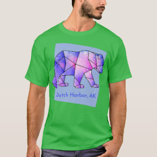 Dutch Harbour AK Galaxy Bear Abstract Geometrical  T-Shirt