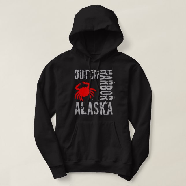 Dutch Harbour Alaska s - Alaskan Crab Fishing  Hoodie (Design Front)