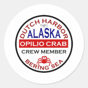Dutch Harbour Opilio Crab Crew Member Classic Round Sticker