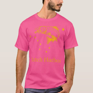 Dutch Harbour Salmon Alaska State Flag Fishing 151 T-Shirt