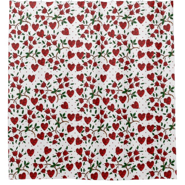 Dutch Heart Shower Curtain (Front)
