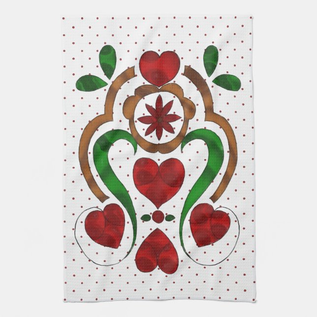 Dutch Heart Tea Towel (Vertical)