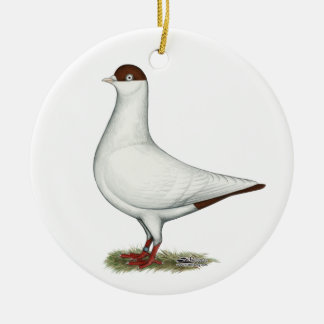 Dutch Helmet Pigeon Ceramic Tree Decoration