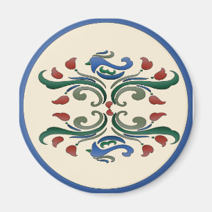 Dutch Hex Sign Birds Magnet