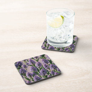 Dutch Hyacinth purple flowers Coaster