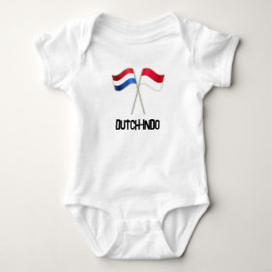 Dutch-Indo with Two Flags Baby Bodysuit