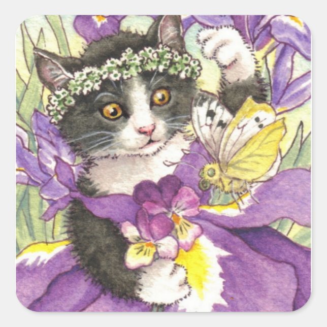 Dutch Iris Kitten stickers (Front)