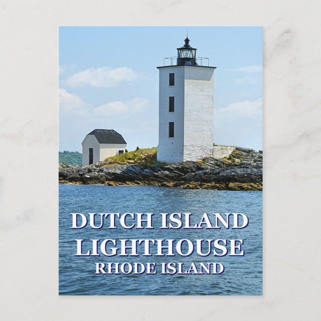 Dutch Island Lighthouse, Rhode Island Postcard (Front)