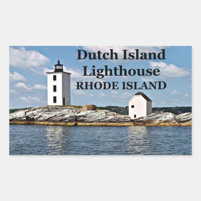 Dutch Island Lighthouse, Rhode Island Stickers (Front)