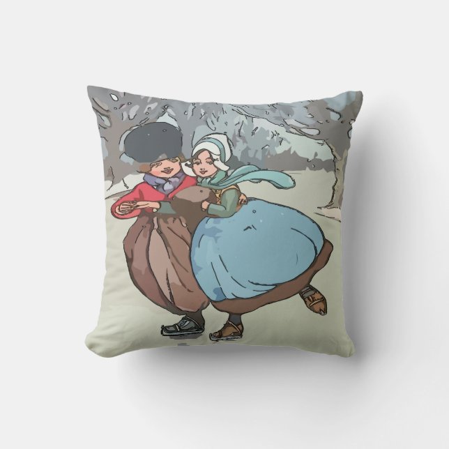 Dutch Kids Ice Skating Cushion (Front)
