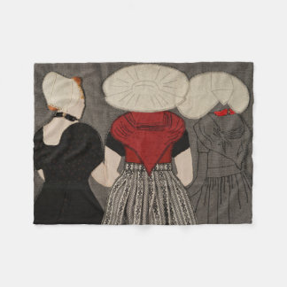 Dutch Ladies in traditional clothes – Fleece Blank Blanket