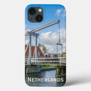 Dutch lifting wooden bridge in Netherlands iPhone 13 Case