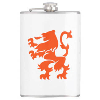Dutch Lion Coat of Arms Hip Flask