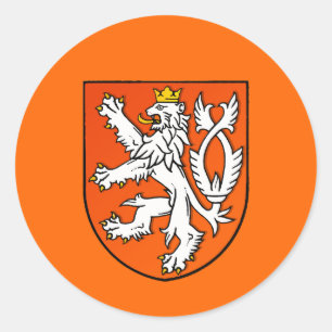 Dutch lion emblem Netherlands lion Shield Classic Round Sticker