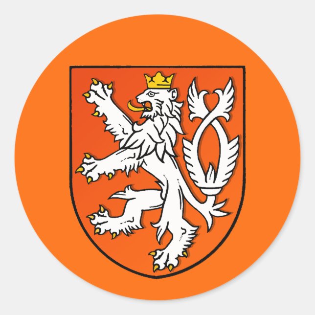 Dutch lion emblem Netherlands lion Shield Classic Round Sticker (Front)