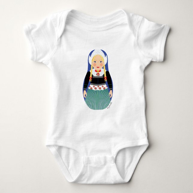 Dutch Matryoshka Baby Bodysuit (Front)