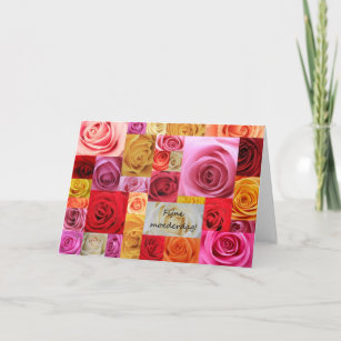 Dutch Mother's Day patchwork roses Card