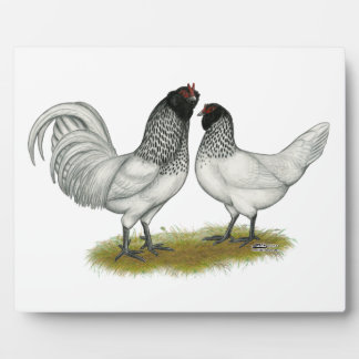 Dutch Owl Beard Chickens Plaque