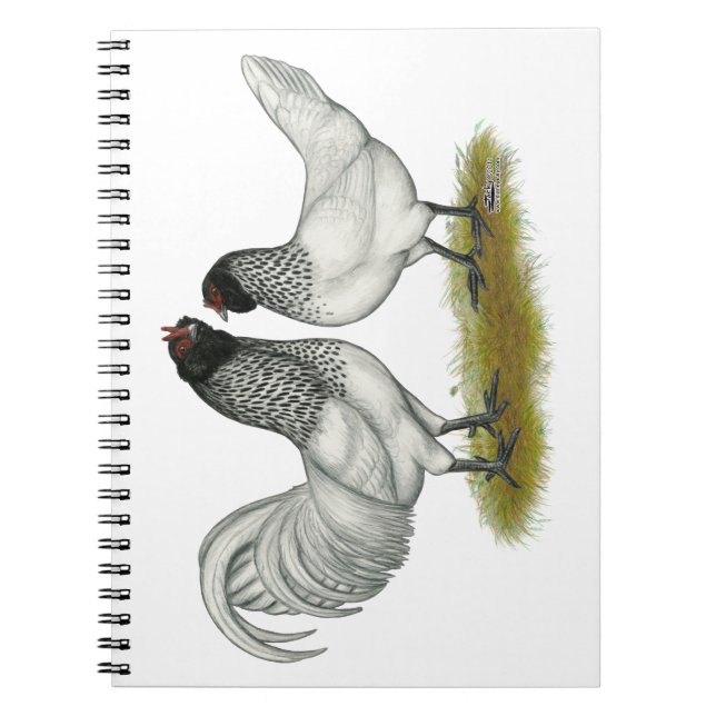 Dutch Owl Beard Chickens Spiral Notebook (Front)