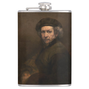 Dutch Painter Rembrandt Golden Age Master Artist Hip Flask