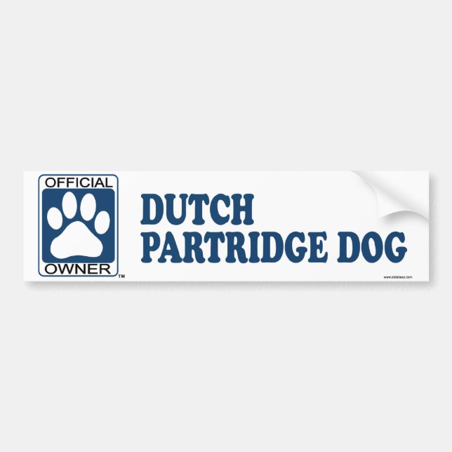 Dutch Partridge Dog Blue Bumper Sticker (Front)
