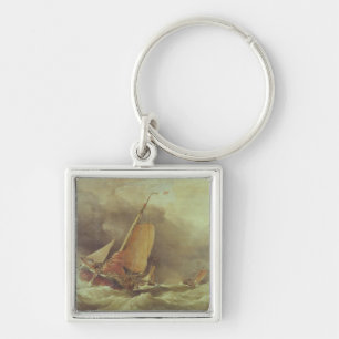 Dutch Pincks Running to Anchor off Yarmouth Key Ring