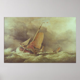 Dutch Pincks Running to Anchor off Yarmouth Poster