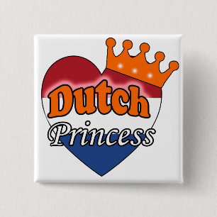 Dutch Princess 15 Cm Square Badge