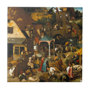 Dutch Proverbs by Pieter Bruegel the Elder Tile