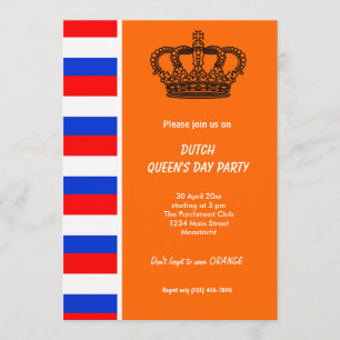Dutch Queen's day (Koninginnedag) Invitation