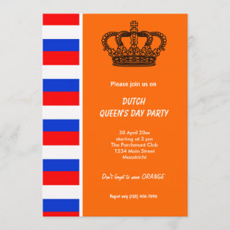 Dutch Queen's day (Koninginnedag) Invitation