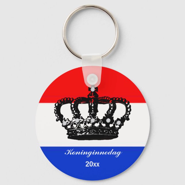 Dutch Queen's day (Koninginnedag) Key Ring (Front)
