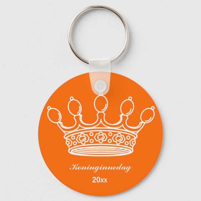 Dutch Queen's day (Koninginnedag) Key Ring (Front)