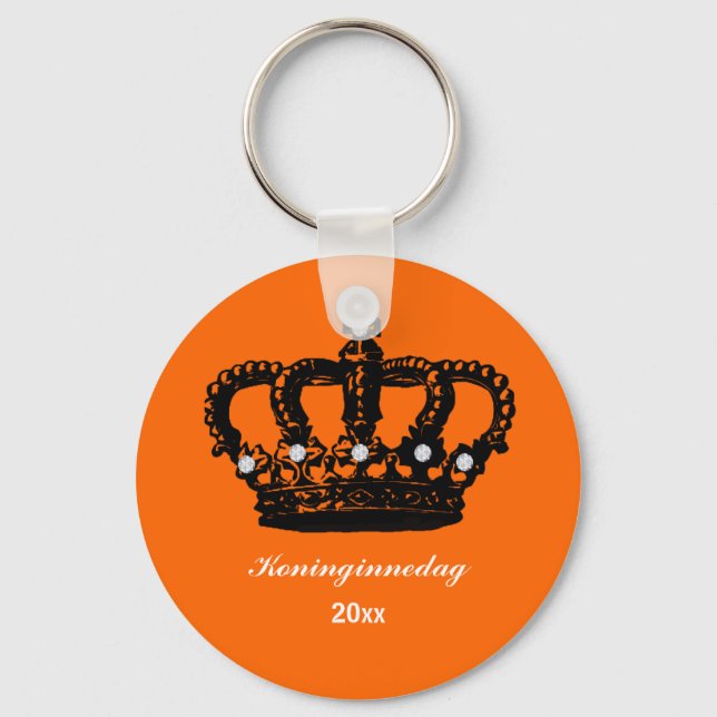 Dutch Queen's day (Koninginnedag) Key Ring (Front)
