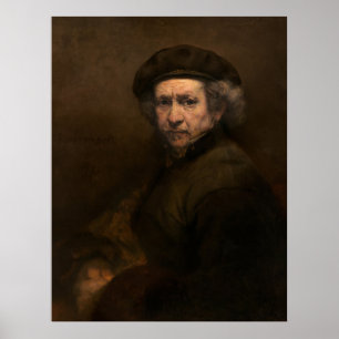 Dutch Rembrandt Self Portrait: Golden Age Painter Poster
