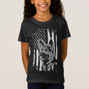 Dutch Shepherd American Flag USA Patriotic Dog Lov T-Shirt