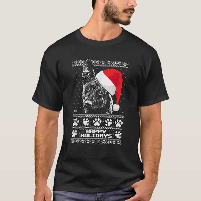 Dutch Shepherd Christmas Tee Store Dutch Shepherd  (Front)
