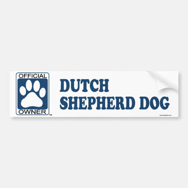 Dutch Shepherd Dog Blue Bumper Sticker (Front)