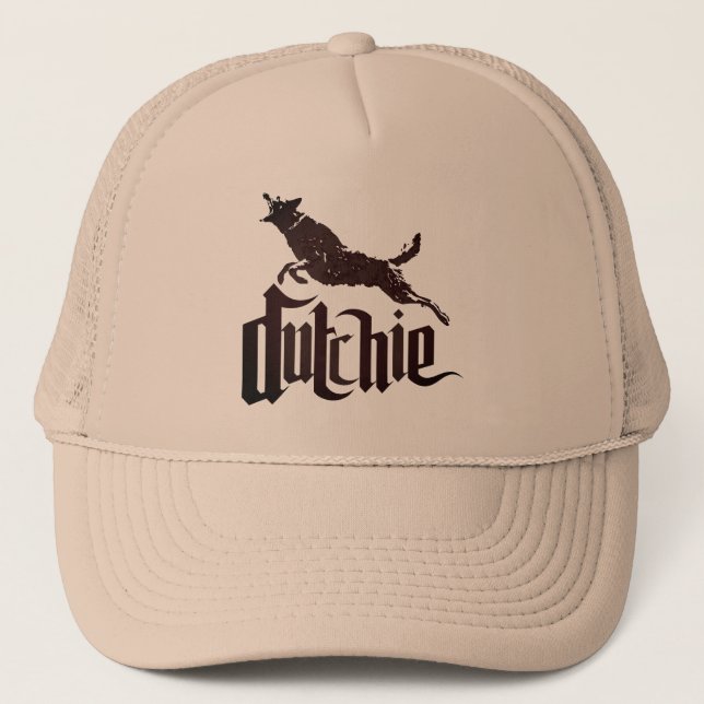 Dutch Shepherd dog - Dutchie -Hollandse  Herder Trucker Hat (Front)