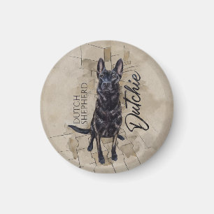 Dutch Shepherd - Dutchie Illustration Magnet
