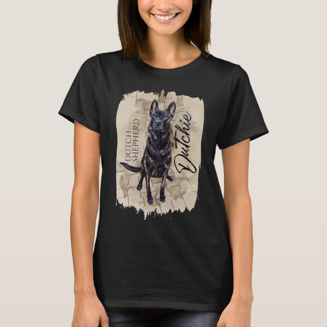 Dutch Shepherd - Dutchie Illustration T-Shirt (Front)