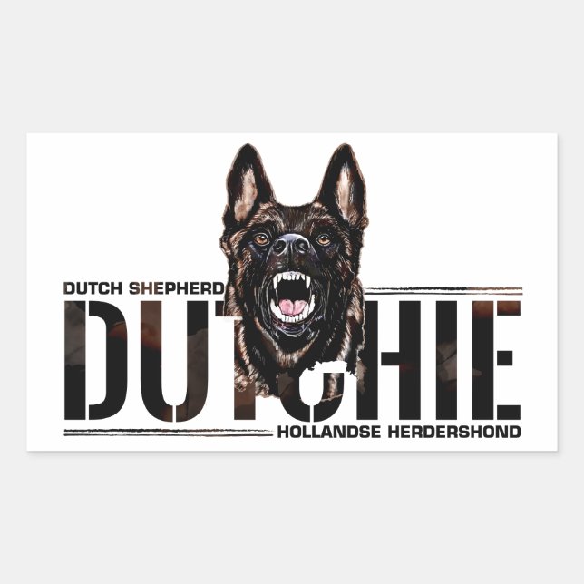 Dutch Shepherd -Hollandse Herdershond  Rectangular Sticker (Front)