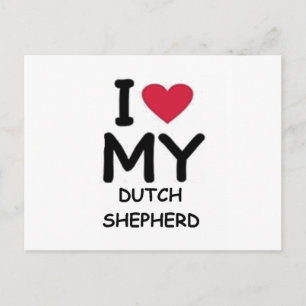 dutch shepherd love postcard