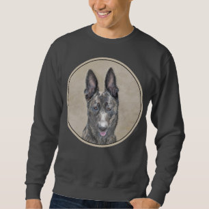 Dutch Shepherd Painting - Cute Original Dog Art Sweatshirt