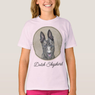 Dutch Shepherd Painting - Cute Original Dog Art T- T-Shirt